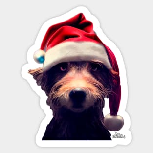 Grumpy Christmas Dog Sticker